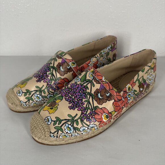 Coach Collins Printed Leather Espadrille Size 7 - Picture 1 of 6